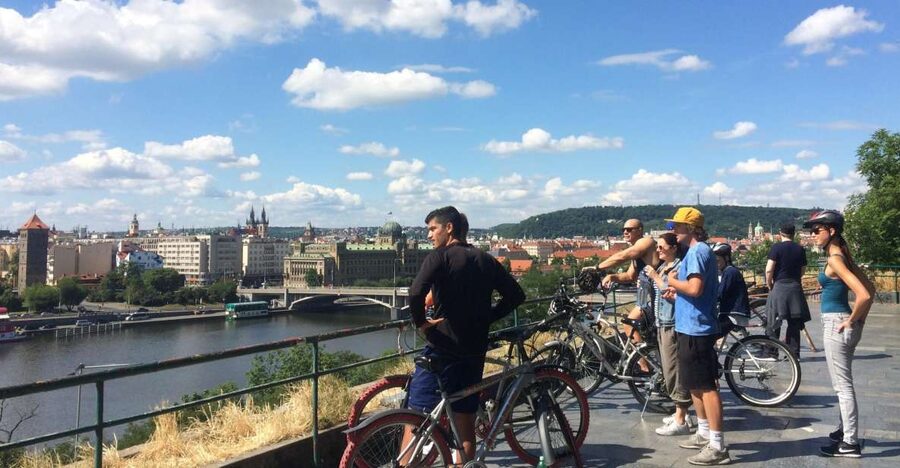Prague: Stunning Viewpoints, Castle, City & Park Bike Tour - Prague Giant Metronome: history you can see, not just read