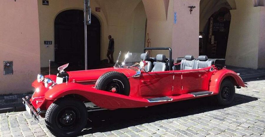 Prague: Vintage Car Ride and Walking Tour - Practical tips for comfortable shoes and good timing
