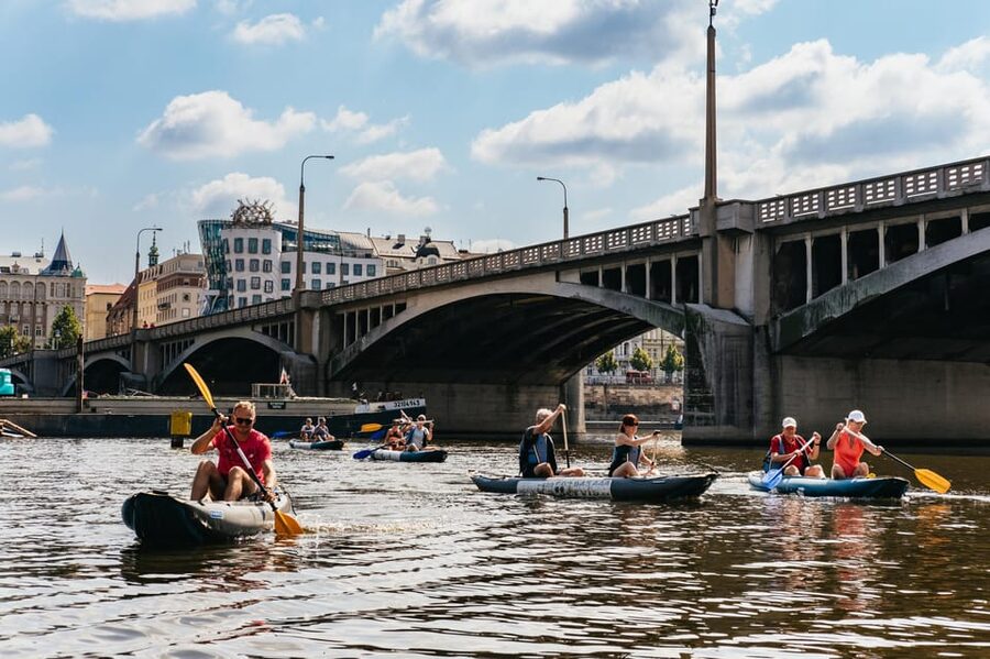 Prague: Vltava River Guided Canoeing Tour - Being Captain in an Inflatable Canoe, With Real Help If You Need It