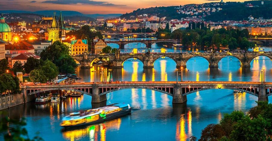 Prague: Vltava River Night Cruise with Buffet - Charles Bridge, Karlův most, and the First Real Night Skyline