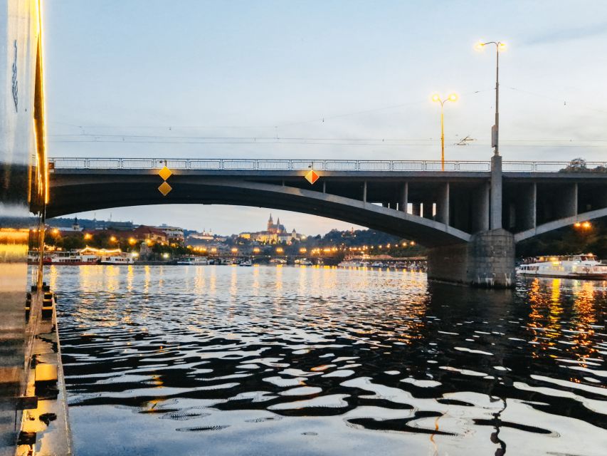 Prague: Vltava River Night Cruise with Buffet - Boarding at Čechův Bridge, Then a Welcome Drink and Off You Go