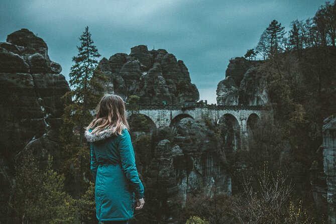 Pravcicka Gate & Bastei Bridge Winter National Park Tour from Prague - The drive through Bad Schandau before crossing into Germany