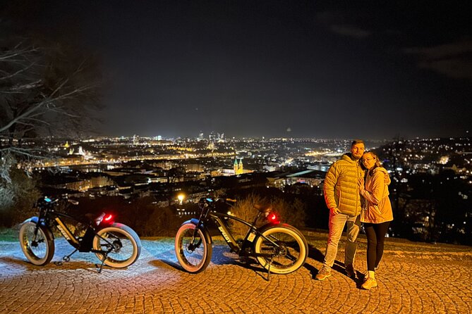 Retro Style E-Bike Night Tour in Prague - Live Guided - Prague Castle from the outside, plus St. Vitus Cathedral sightlines
