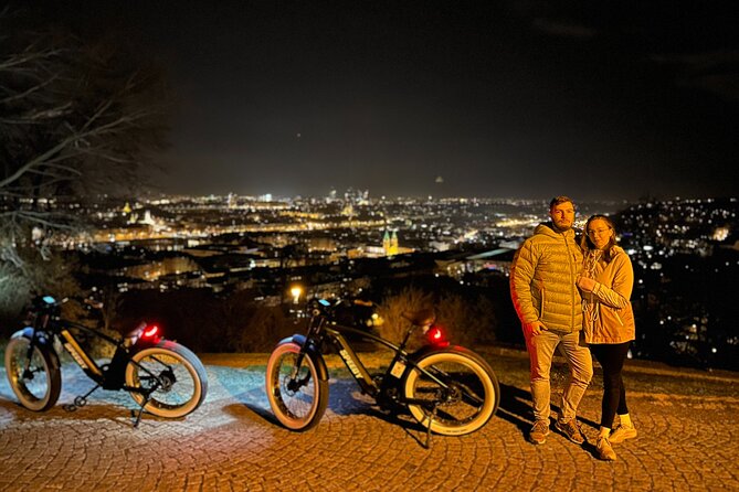 Retro Style E-Bike Night Tour in Prague - Live Guided - Wenceslas Square and the Powder Tower, a fast start with context