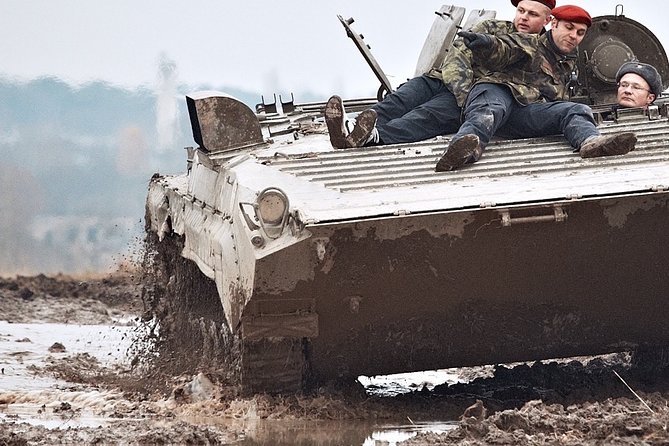 Ride in a BMP tank and military garage tour Prague - Price and upgrades: what $56 includes and what costs extra