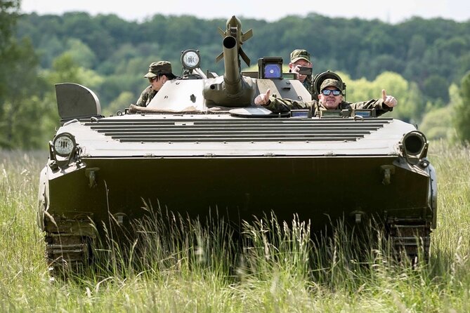 Ride in a BMP tank and military garage tour Prague - Who should ride, and who might want a softer option