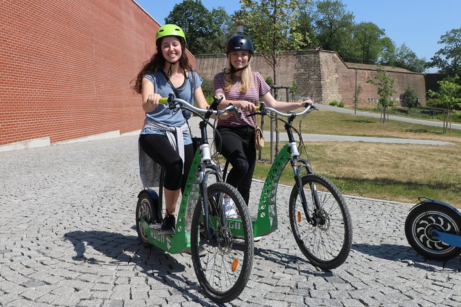 Scenic Panoramic views e-Scooter/ eBike Guided Tour of Prague - Meeting at Maltezske Square and getting ready the right way