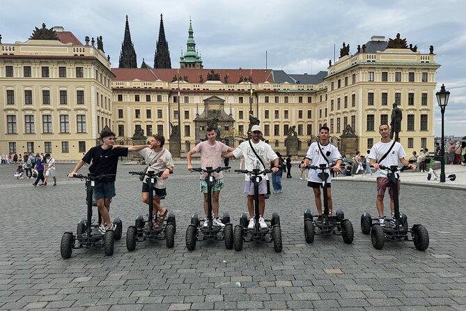 Scooter tours to Prague Castle and views. - The narrow one-direction street and why that stop can be a nice breather