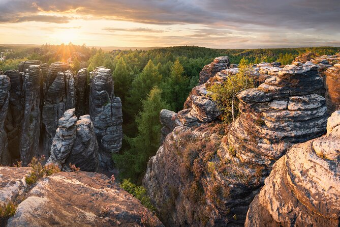 Stunning Views of Bohemian Switzerland: Gate, Tisa Rocks, Bastei - Bastei Bridge and Neurathen, Elbe canyon from the postcard edges