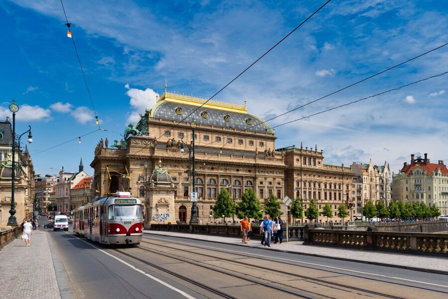 Walking tour of Prague in French : Nové Město - Start at Jindřišská věž, and get your bearings before the crowds